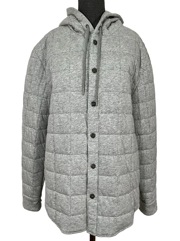 Vince Gray Cotton Down Jacket Size L Mesh Jacket Canvas Jacket Denim Jacket