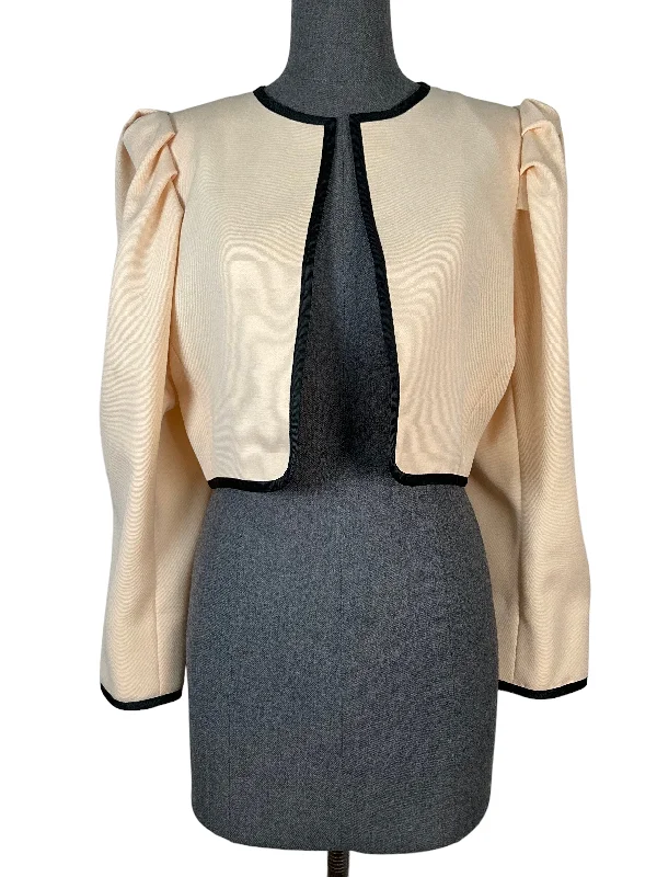 Vintage Yves Saint Laurent Jacket Size S Lace Jacket Ribbed Jacket Sequined Jacket