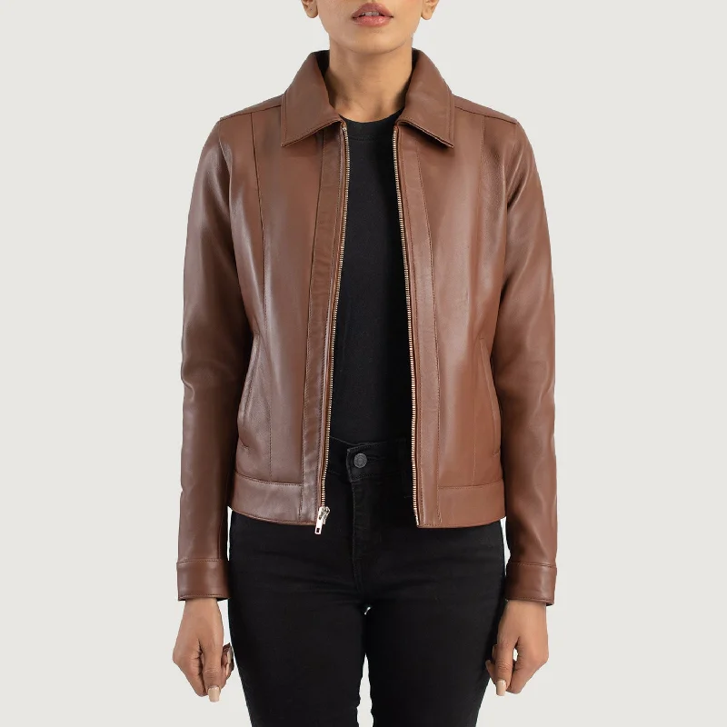 Vixen Brown Classic Collar Leather Jacket Quilted Jacket Puffer Jacket Insulated Jacket Vixen Brown Classic Collar Leather Jacket Quilted Jacket Puffer Jacket Insulated Jacket