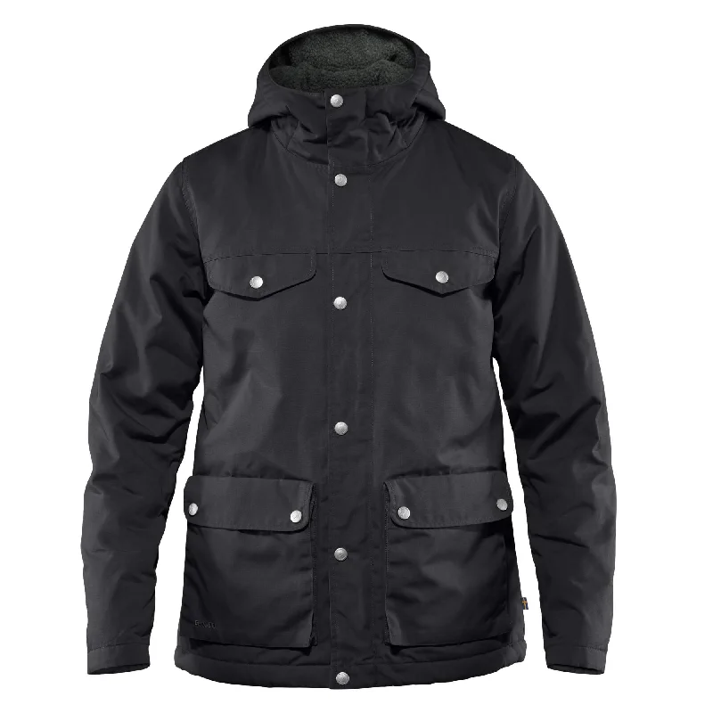 Womens Greenland Winter Jacket - Black Chenille Fabric Brocade Fabric Lace Fabric