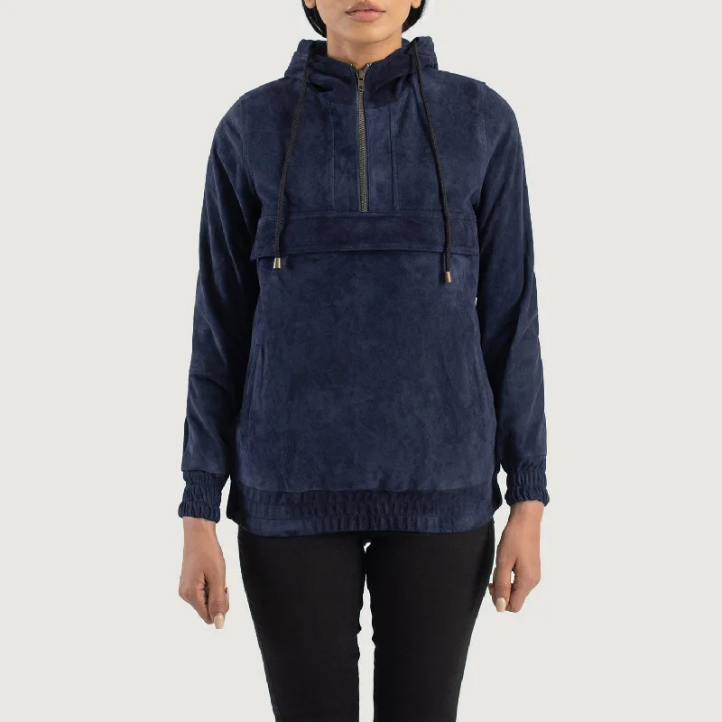 Zest Blue Hooded Suede Pullover Jacket Collared Jacket Crew Neck Jacket Turtle Neck Jacket Zest Blue Hooded Suede Pullover Jacket Collared Jacket Crew Neck Jacket Turtle Neck Jacket