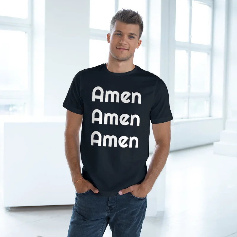 Amen Christian Unisex Tee, Best Unisex Deluxe Christian Religious T-shirt For Men or Women (US Size: XS-3XL) Jersey Fabric Tulle Fabric Batik Fabric