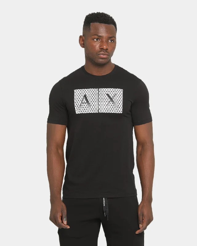 Armani Exchange AX Logo T-Shirt Black Front Pockets Side Pockets Patch Pockets