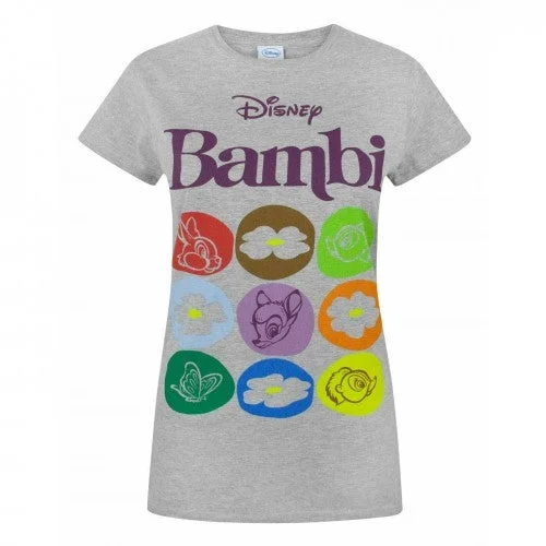 Bambi Womens/Ladies Motif T-Shirt Spandex Blend Rayon Blend Denim Blend