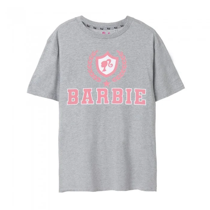 Barbie Womens/Ladies Collegiate Logo T-Shirt Polka Dot Checkered Tartan