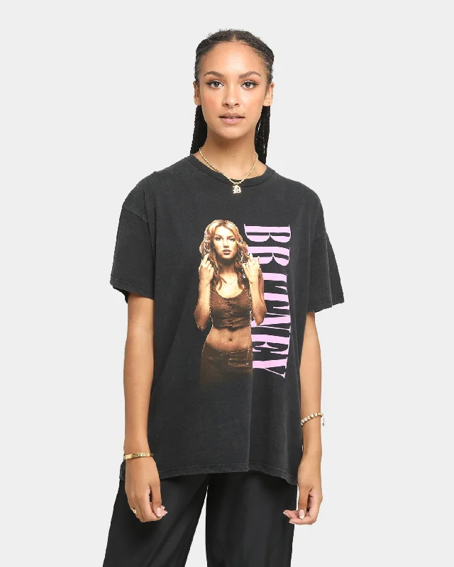 Britney Spears Toxic Short Sleeve T-Shirt Black Hooded Caped Shawl Collar