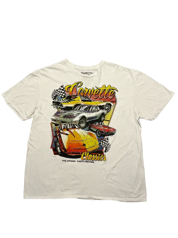 'Chevy Corvette' Classic Racing T-Shirt Houndstooth Herringbone Solid