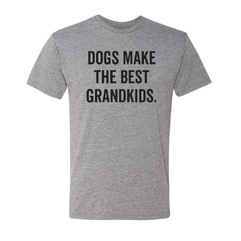 Dogs Make the Best Grandkids T-shirt Notch Collar Peter Pan Collar Cowl Neck