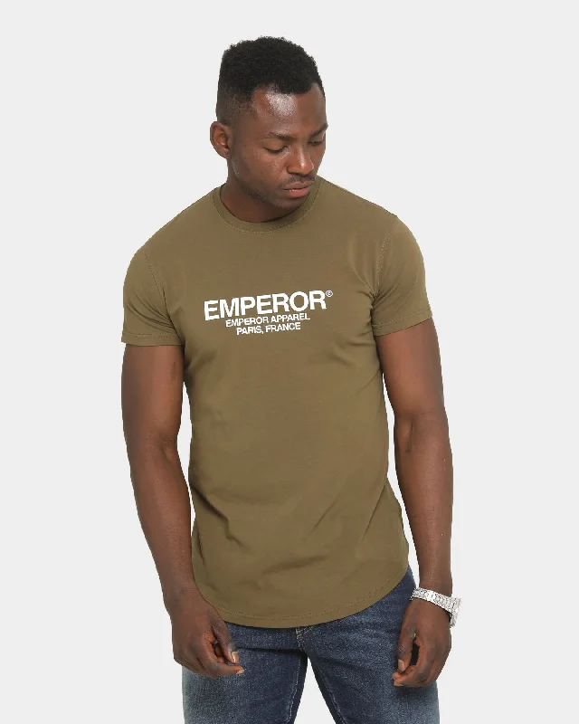 Emperor Apparel Copyright After Dark Short Sleeve T-Shirt Army Green Satin Fabric Silk Fabric Chiffon Fabric