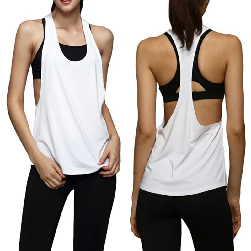 Female Sport Top Jersey Woman T-shirt Crop Top Yoga Gym Fitness Sport Sleeveless Vest Singlet Running Training Clothes for Womem Thin T-Shirt Open Front Quick Dry