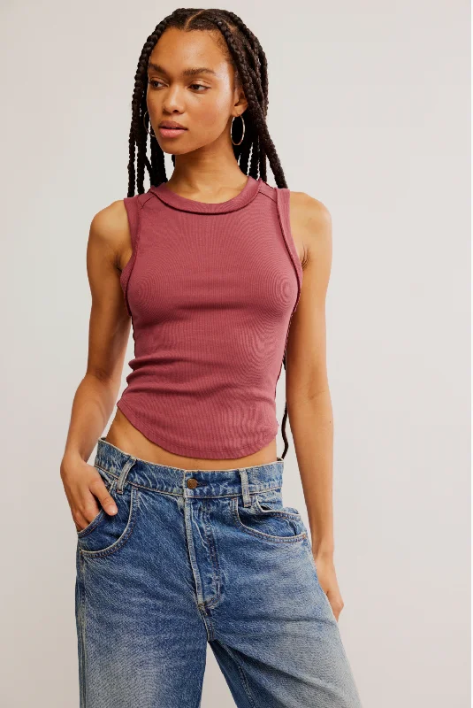 Free People Kate Tee WILD GINGER Rayon Velvet Corduroy