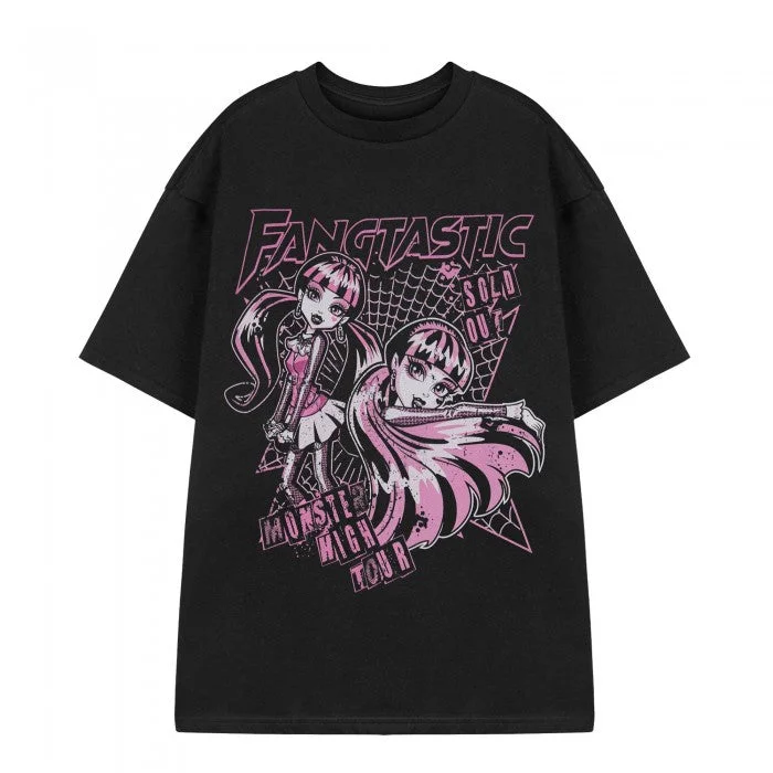 Monster High Womens/Ladies Fangtastic Draculaura Short-Sleeved T-Shirt Anti-Pilling Machine Wash Handmade