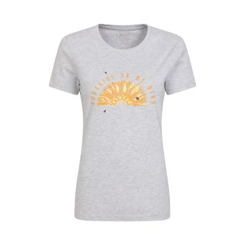 Mountain Warehouse Womens/Ladies Sunshine Sunflower Organic T-Shirt Mesh Blend Leather Blend Suede Blend