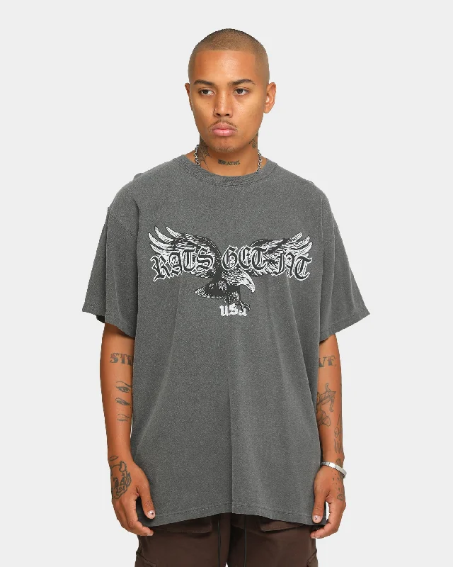 Rats Get Fat Metal Eagle Vintage T-Shirt Pepper Cotton Fabric Linen Fabric Terry Fabric