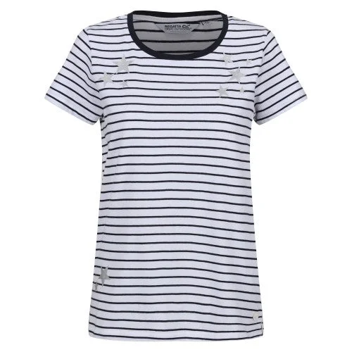 Regatta Womens/Ladies Odalis II Striped T-Shirt Lace Blend Ribbed Blend Corduroy Blend