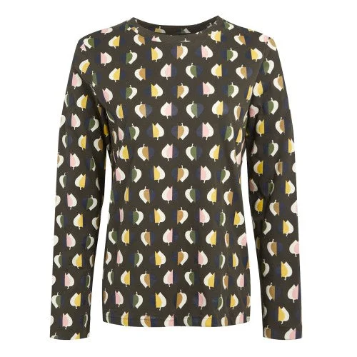 Regatta Womens/Ladies Orla Kiely Leaves Long-Sleeved T-Shirt Collared T-Shirt Boat Neck A-Line