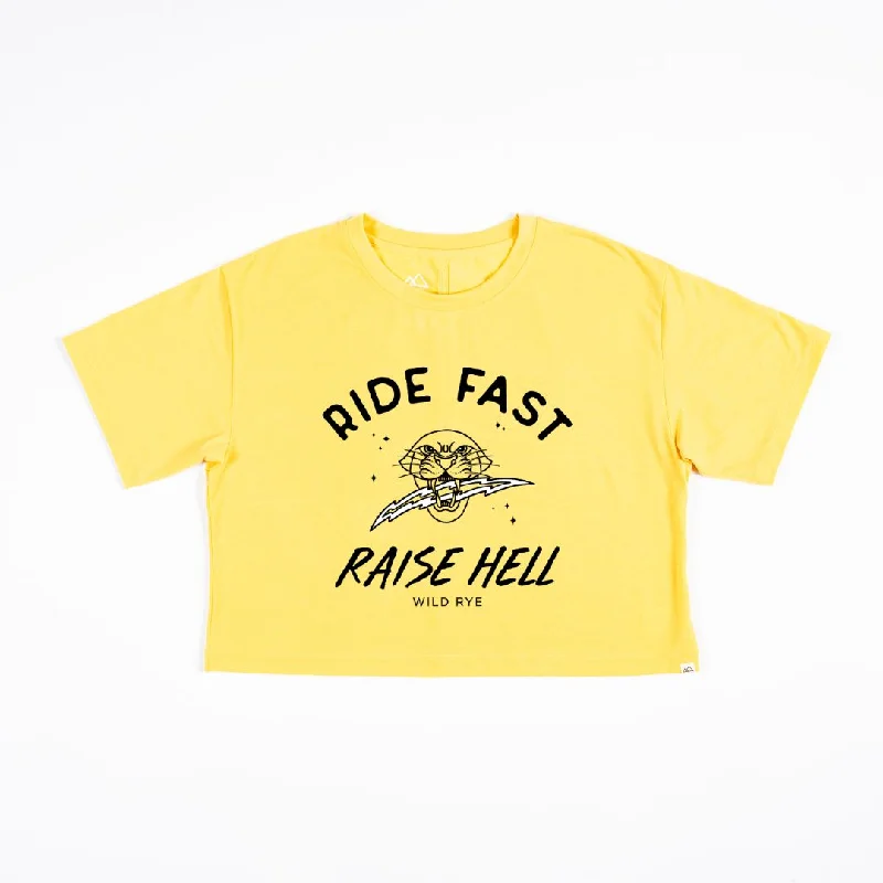 Ride Fast, Raise Hell Benefit Tee Mesh Blend Leather Blend Suede Blend