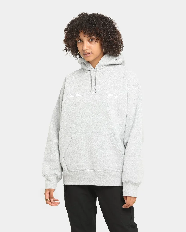 Supreme Shop Hooded Sweatshirt Heather Grey Real Fur Shearling Chenille