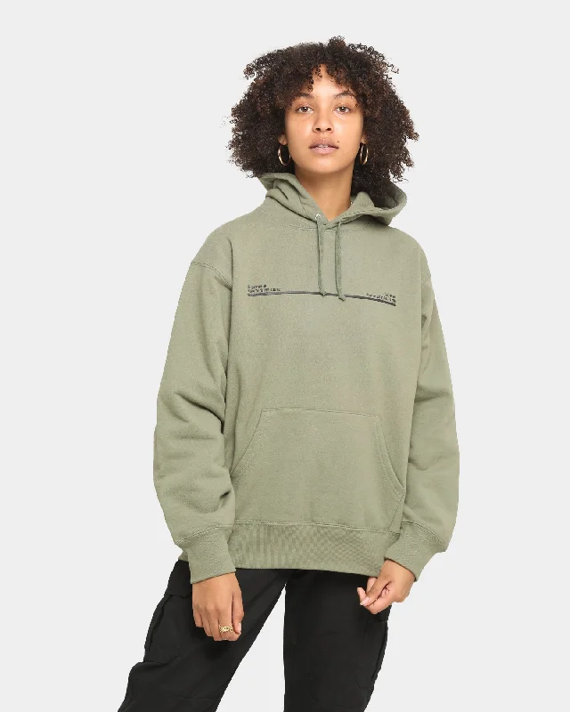 Supreme Shop Hooded Sweatshirt Light Olive Collared Crew Neck Turtle Neck