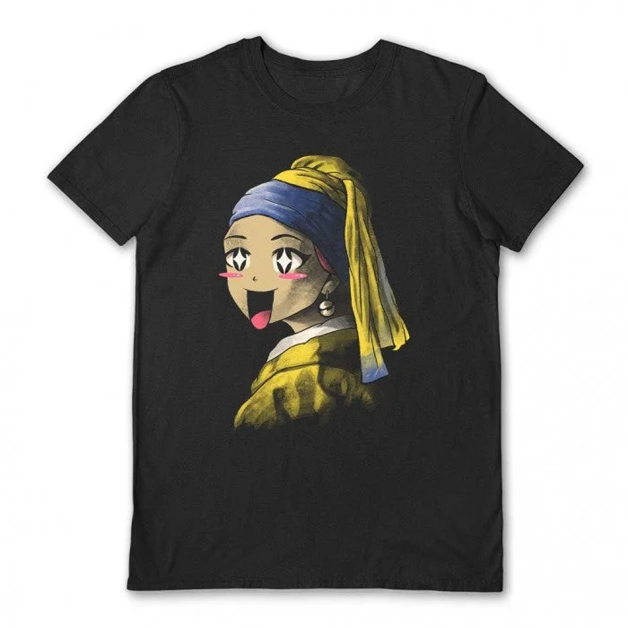 Vincent Trinidad Unisex Adult Kawaii With A Pearl Earring T-Shirt Jersey Fabric Tulle Fabric Batik Fabric