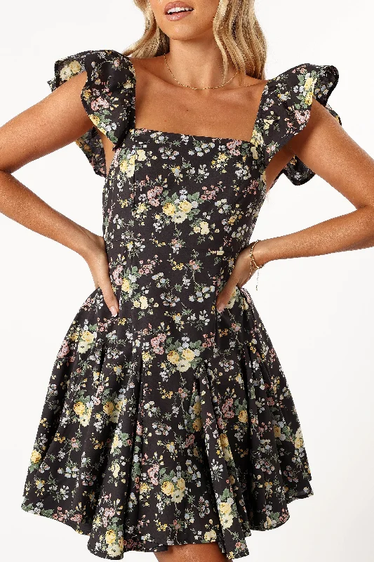 Adrienne Mini Dress - Black Fashionable Summer Mini Dress