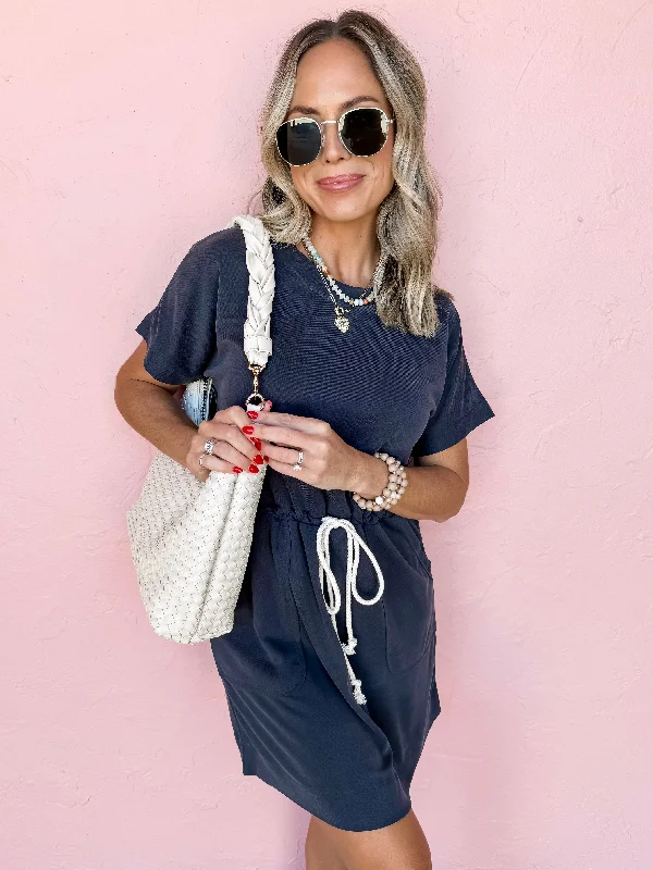 Just Wondering Short Sleeve Mini Dress Stylish Floral Print Mini Dress