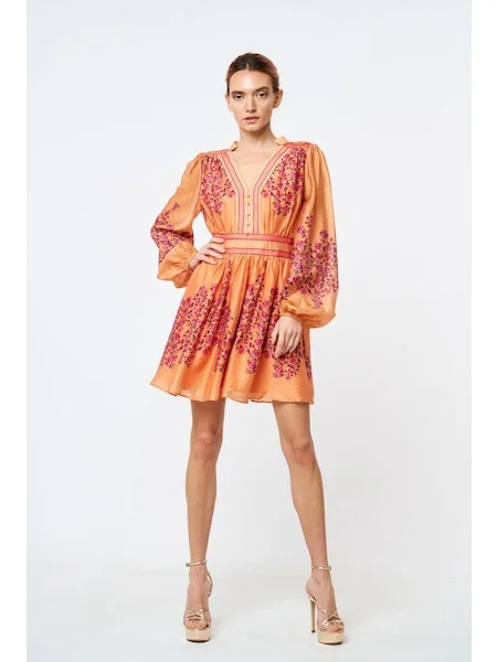 LEEANA FLORAL MINI DRESS Chic Tropical Mini Dress