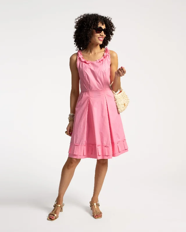 Mia Mini Dress Pink Comfortable Ruffle Mini Dress
