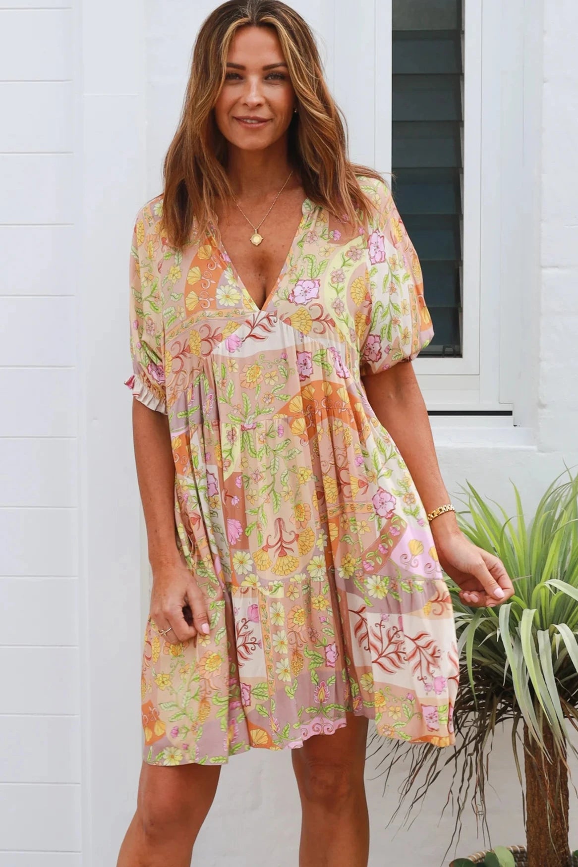 Nicola Mini Dress - Earth Elegant Tulle Mini Dress