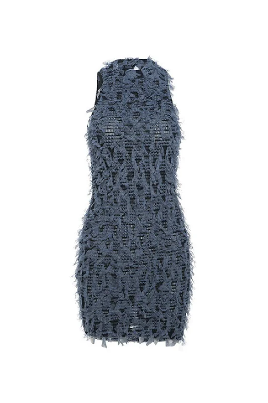 Sexy Ruffle Fringe Sheer Mesh Sleeveless Bodycon Club Mini Dress Elegant Silk Mini Dress Sexy Ruffle Fringe Sheer Mesh Sleeveless Bodycon Club Mini Dress Elegant Silk Mini Dress