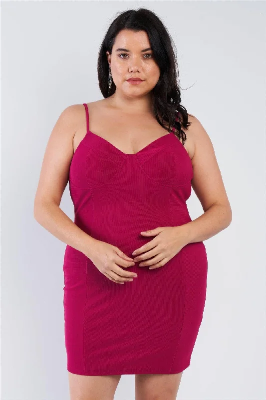 Plus Size Wine Red Spaghetti Strap Mini Dress /2-2-2 Stylish Spaghetti Strap Mini Dress Plus Size Wine Red Spaghetti Strap Mini Dress /2-2-2 Stylish Spaghetti Strap Mini Dress