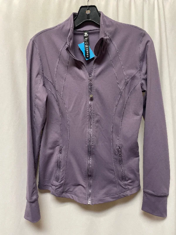 Athletic Jacket By 90 Degrees By Reflex In Purple, Size: S Toggled Jacket Drawstring Jacket Belted Jacket