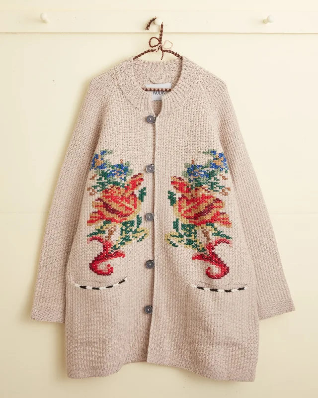 Cape Cod Cross Stitch Jacket Print Jacket Jacquard Jacket Embroidered Jacket