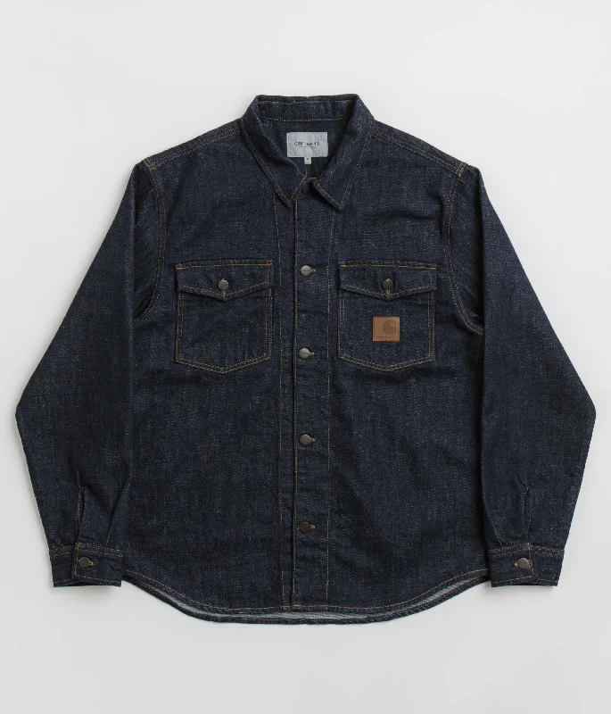 Carhartt Lincoln Shirt Jacket - Blue Rinsed Lace Jacket Ribbed Jacket Sequined Jacket