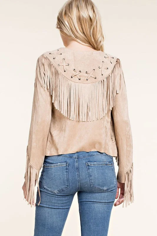 Dixie Fringe Jacket Jersey Jacket Tulle Jacket Batik Jacket