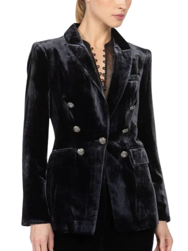 Gaya Dickey Jacket In Navy Belted Jacket Elasticated Jacket Padded Jacket