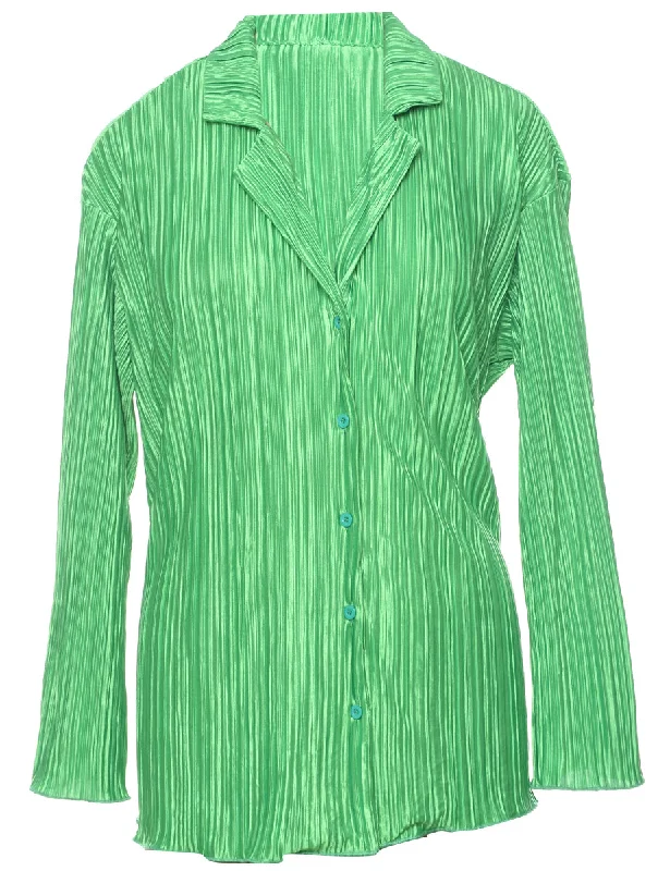 Green Blouse - XL Delicate Bow Blouse