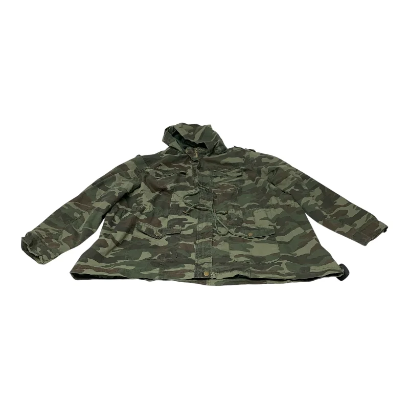 Jacket Utility By New Look In Camouflage Print, Size: 3x Oversized Jacket Tailored Jacket Straight Jacket