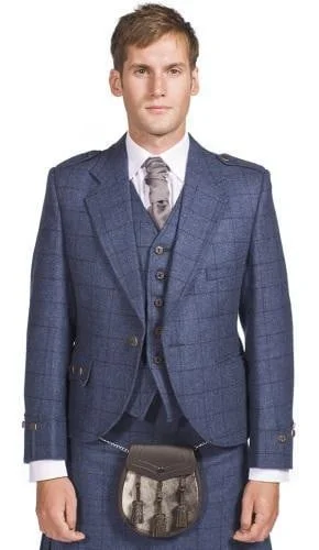 Luxury Argyle Tweed Kilt Jacket & 5 Button Waistcoat Made to Order Cotton Jacket Linen Jacket Terry Jacket