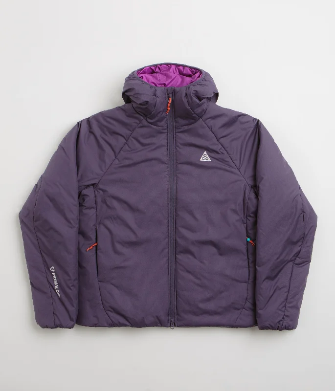 Nike ACG Rope De Dope PrimaLoft Jacket - Dark Raisin / Dark Raisin / Summit White Tailored Jacket Straight Jacket A-Line Jacket