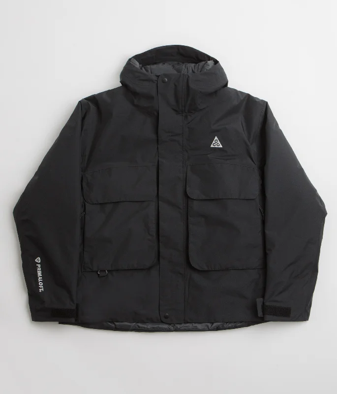 Nike ACG Skull Peak Jacket - Black / Anthracite / Black / Summit White Belted Jacket Elasticated Jacket Padded Jacket