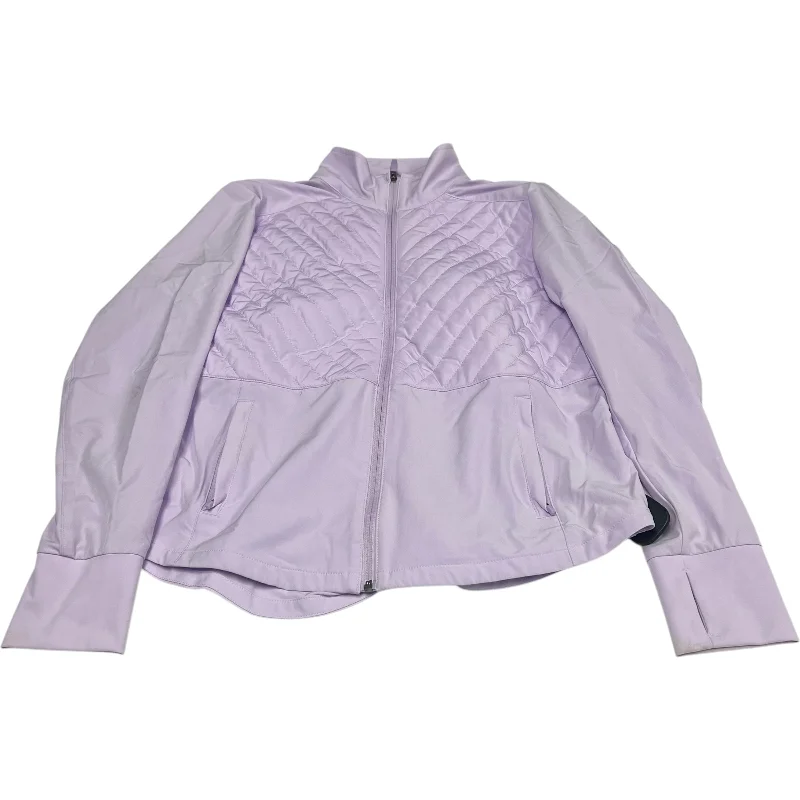 Athletic Jacket By Tek Gear In Purple, Size: L Tiered Jacket Buttoned Jacket Zippered Jacket