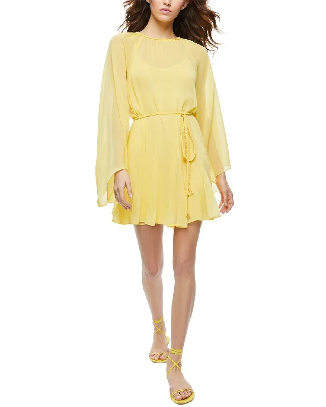 Alice + Olivia Gitana Mini Dress Cozy A-Line Mini Dress