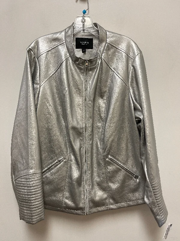 Jacket Other By Torrid In Silver, Size: 3x Jacket Blazer Coat