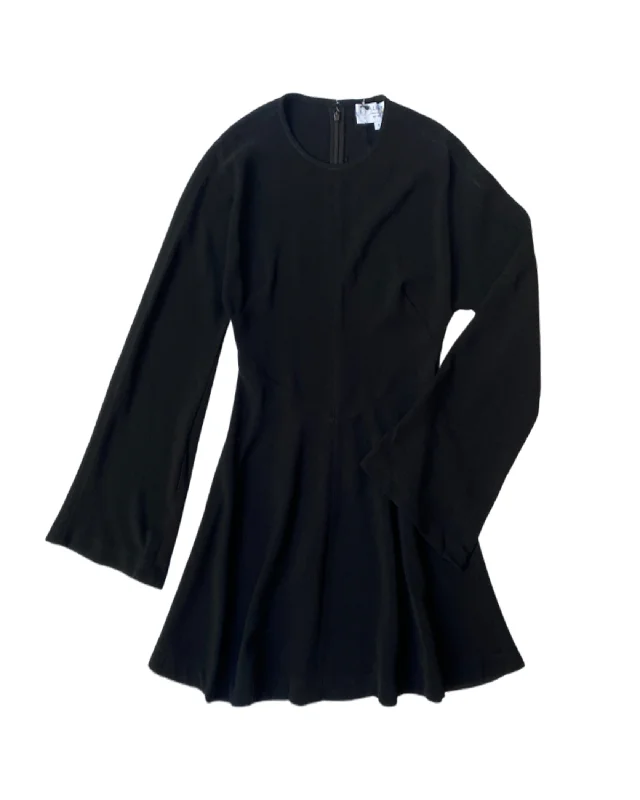 LA LIGNE | DOLMAN SLEEVE FIT AND FLARE MINI DRESS Trendy Button-Detail Mini Dress