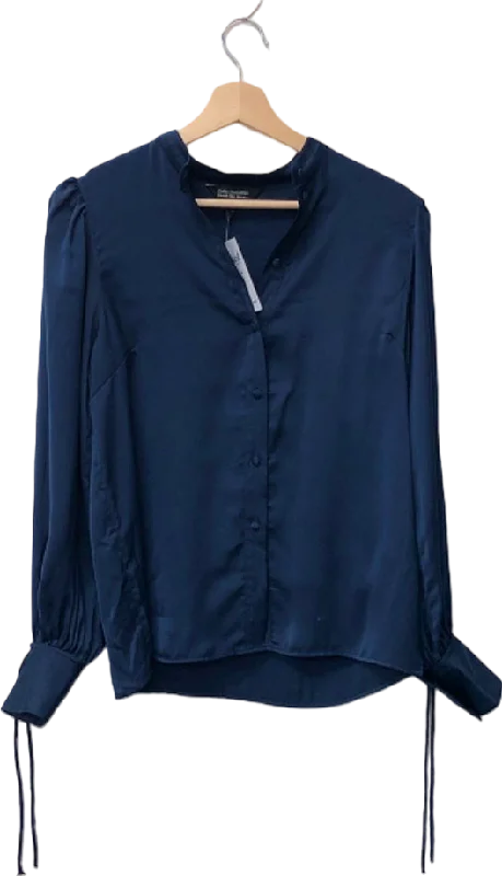 Friends Like These Millie Mackintosh Navy Blue Button-Up Blouse UK 8 Loose Fit Blouse