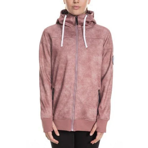 686 W Ella Bonded Zip Fleece Hoody Hoodie with Embroidery Detailed Premium