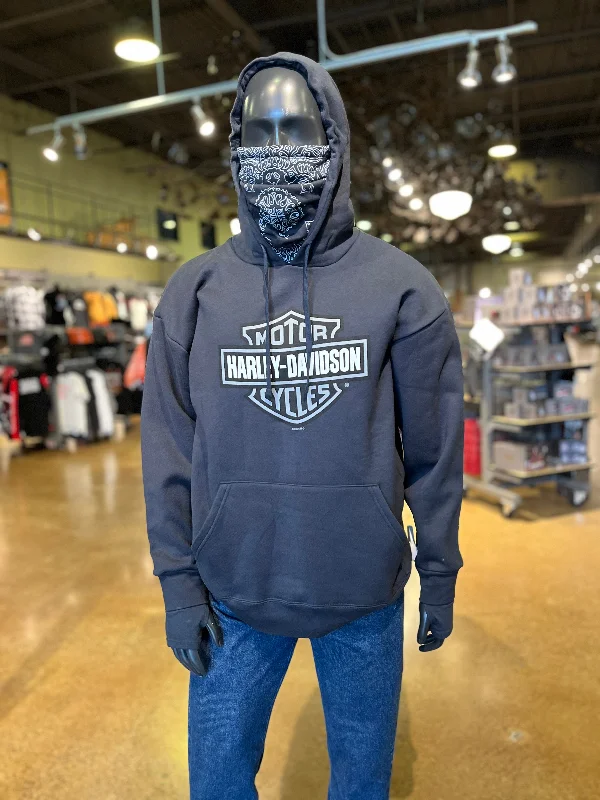 BANDANA HOODIE - DEEP NAVY Hoodie with Tie-Dye Psychedelic Retro
