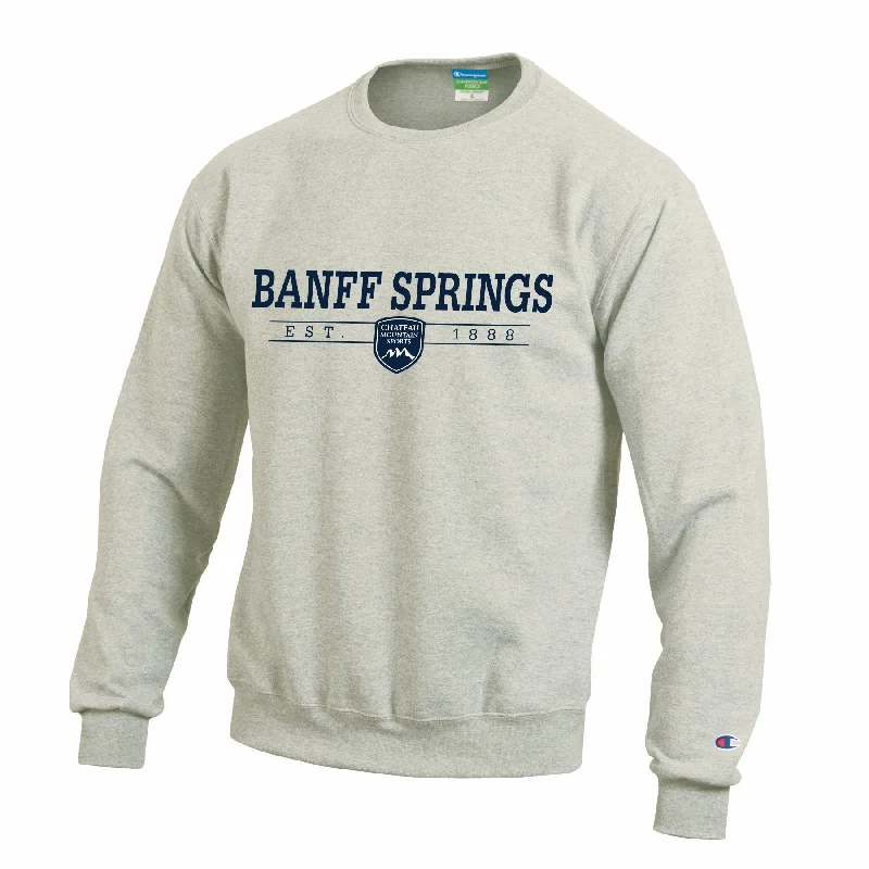 Banff Springs CMS Crew Sweatshirt Hoodie with Monochrome Minimalist Simple