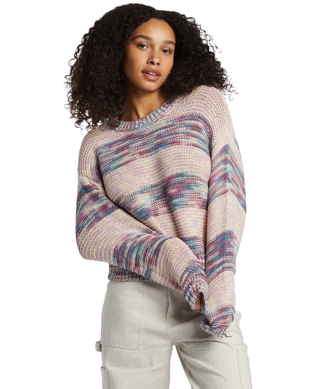 Fade Out Jumper in Blue Shadow Cashmere Blend Cotton Blend Poly Blend